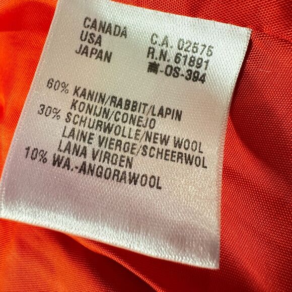 Escada Piacenza Wool Rabbit Angora Red Zip Jacket Blazer Coat Size 38 S M - Picture 13 of 16